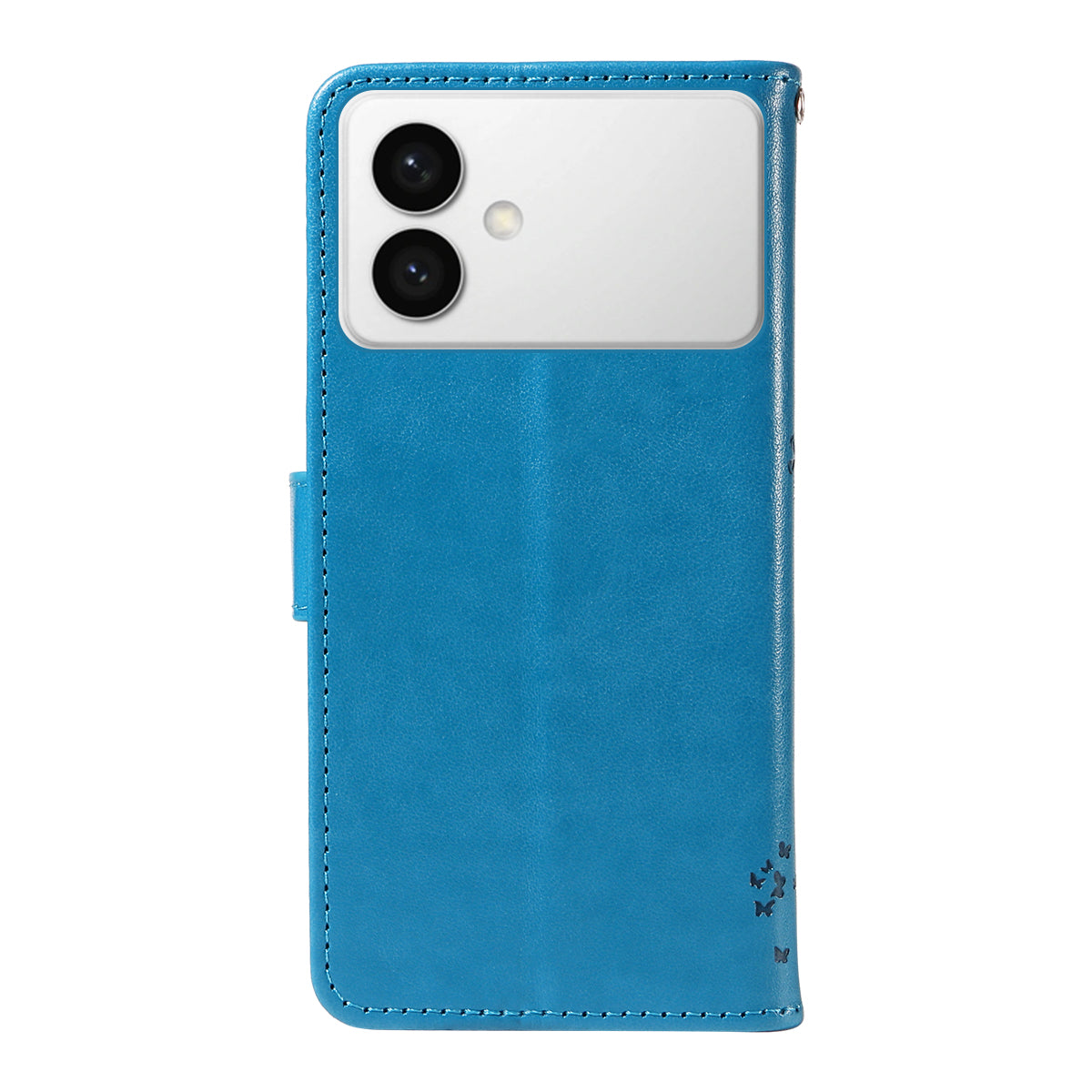 For-Samsung-Galaxy-S26-Edge-Phone-Case-with-Stand-Cat-Tree-Pattern-Leather-Wallet-Mobile-Cover-Blue