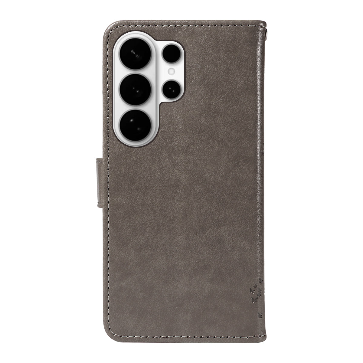 For-Samsung-Galaxy-S26-Ultra-Phone-Case-with-Stand-Cat-Tree-Pattern-Leather-Wallet-Mobile-Cover-Grey