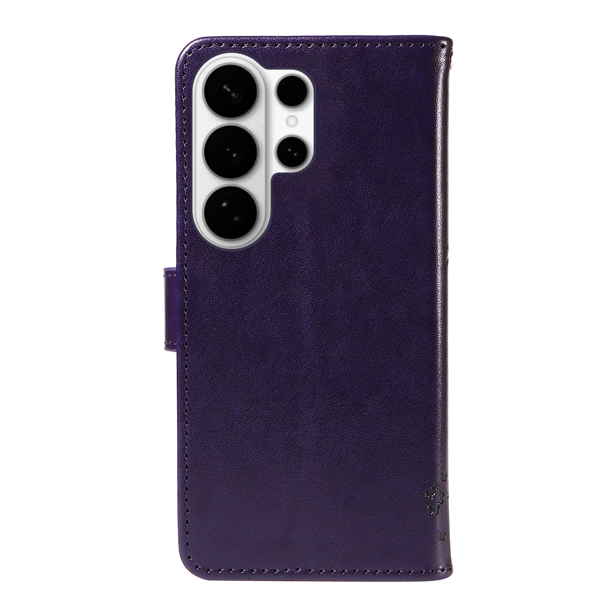 For-Samsung-Galaxy-S26-Ultra-Phone-Case-with-Stand-Cat-Tree-Pattern-Leather-Wallet-Mobile-Cover-Purple