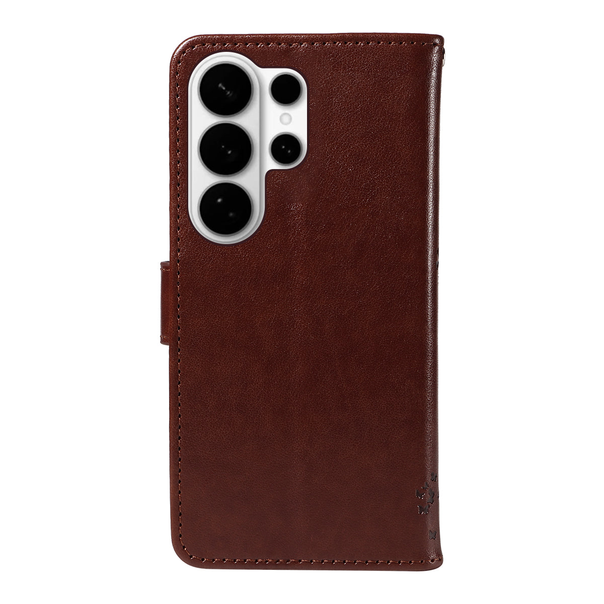 For-Samsung-Galaxy-S26-Ultra-Phone-Case-with-Stand-Cat-Tree-Pattern-Leather-Wallet-Mobile-Cover-Coffee