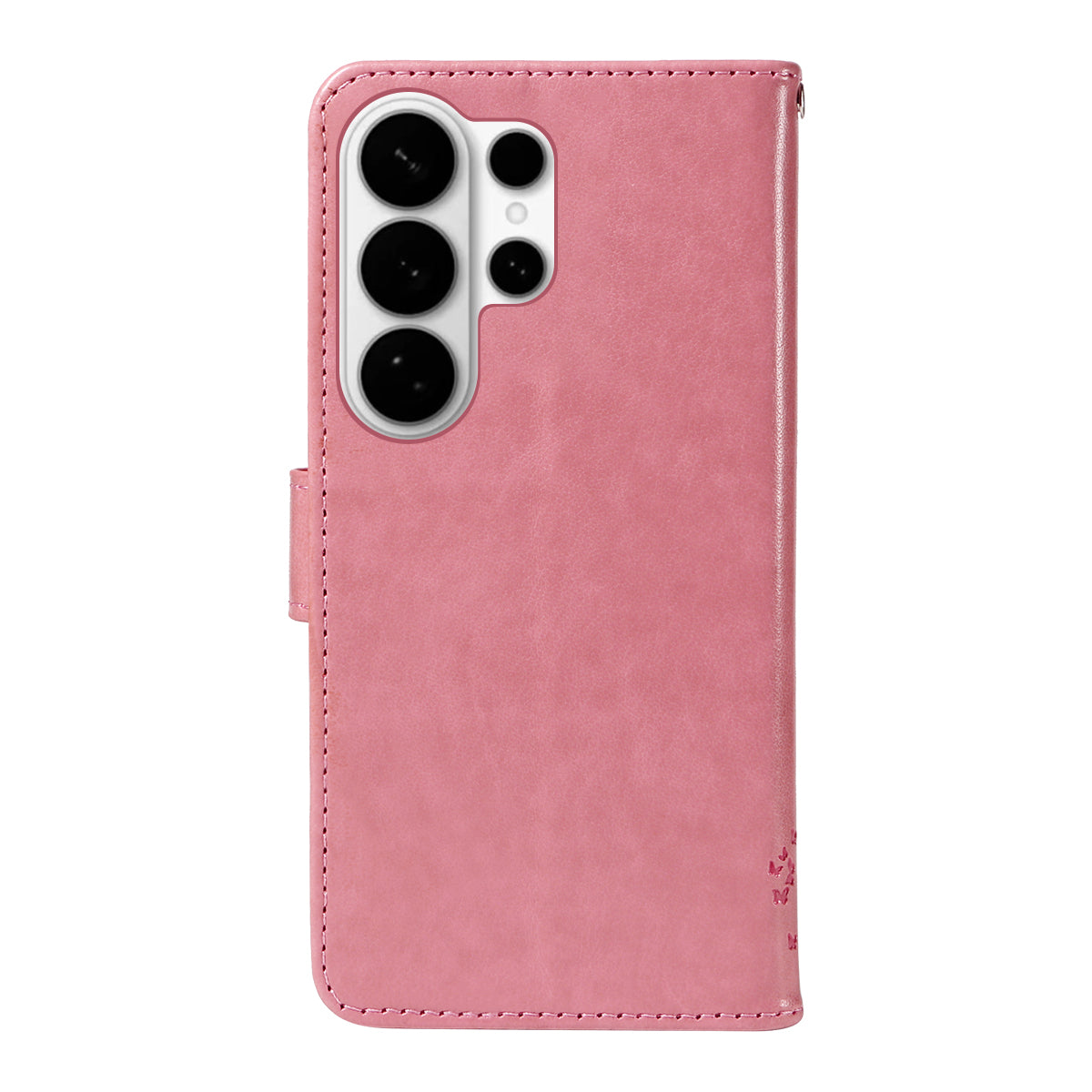 For-Samsung-Galaxy-S26-Ultra-Phone-Case-with-Stand-Cat-Tree-Pattern-Leather-Wallet-Mobile-Cover-Pink
