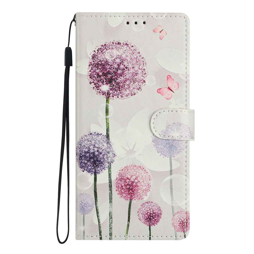 For Xiaomi 17 Pro Case Pattern Printing Wallet Stand Flip Leather Phone Cover with Strap - Dandelion
