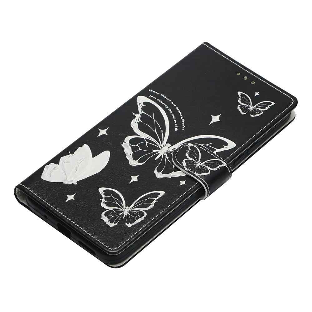 For Xiaomi 17 Pro Case Pattern Printing Wallet Stand Flip Leather Phone Cover with Strap - Butterfly