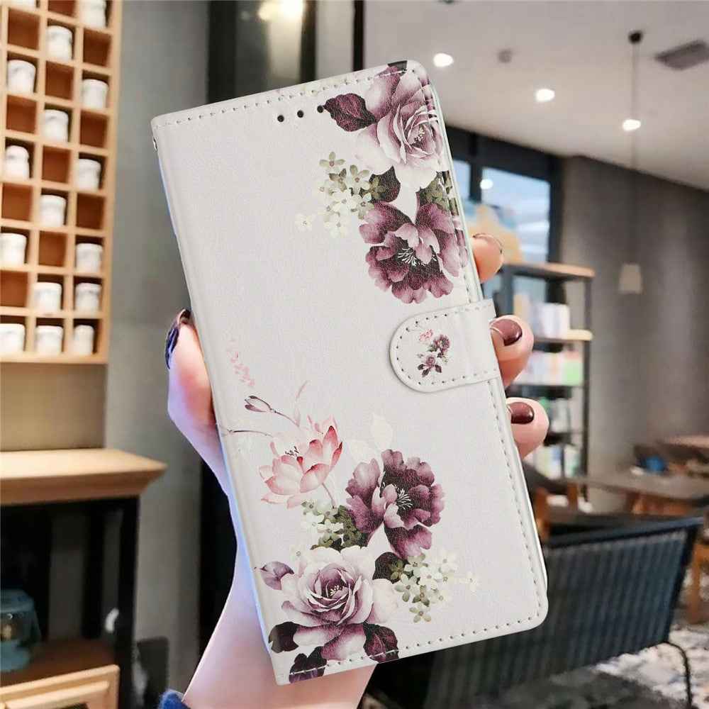 For Xiaomi 17 Pro Case Pattern Printing Wallet Stand Flip Leather Phone Cover with Strap - Cross Rose