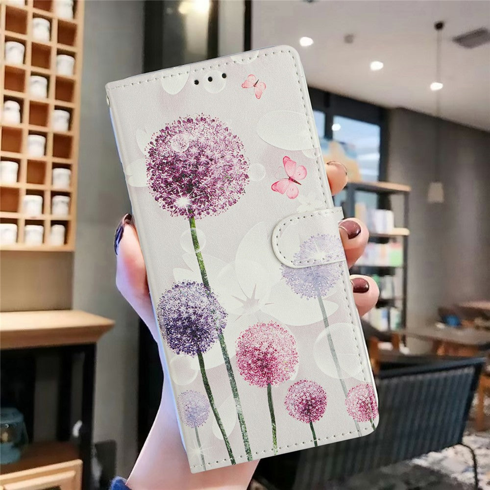 For Xiaomi 17 Pro Max Case Pattern Printing Wallet Stand Flip Leather Phone Cover with Strap - Dandelion