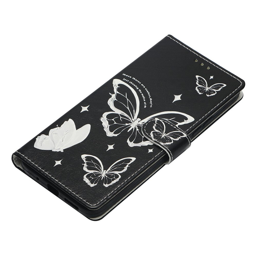 For Xiaomi 17 Pro Max Case Pattern Printing Wallet Stand Flip Leather Phone Cover with Strap - Butterfly