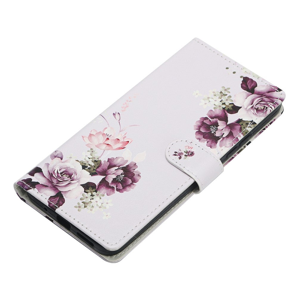 For Xiaomi 17 Pro Max Case Pattern Printing Wallet Stand Flip Leather Phone Cover with Strap - Cross Rose