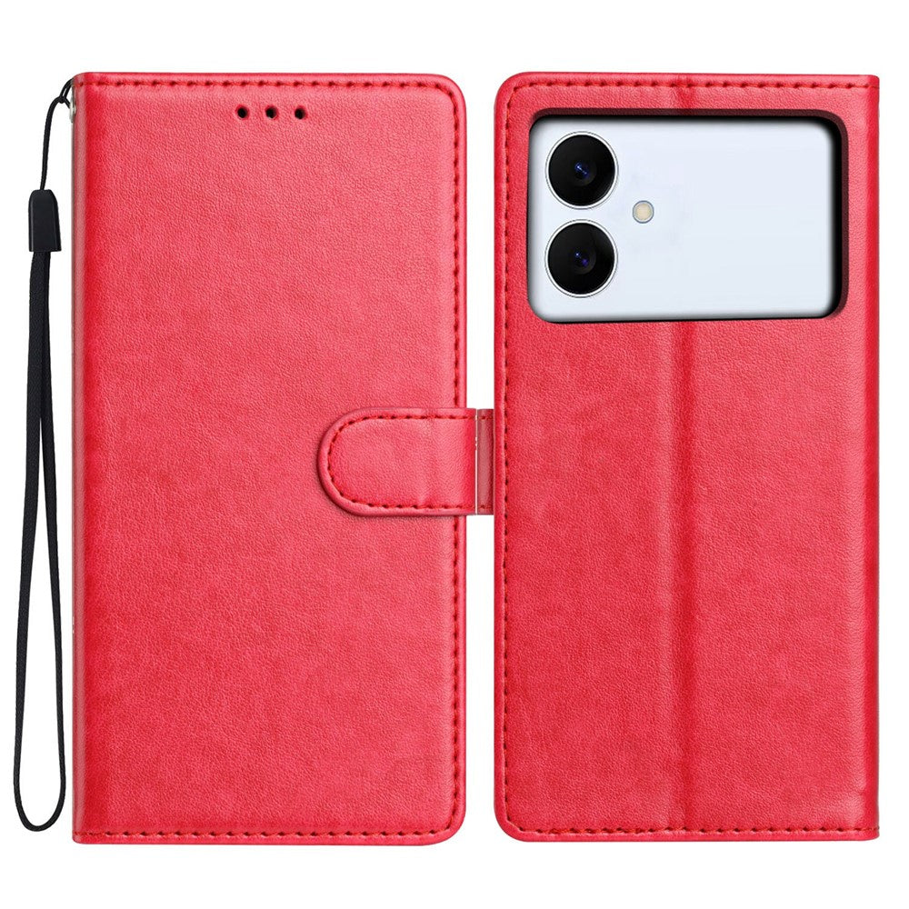 For-Samsung-Galaxy-S26-Edge-Leather-Case-Wallet-Stand-Phone-Cover-with-Handy-Strap-Rose