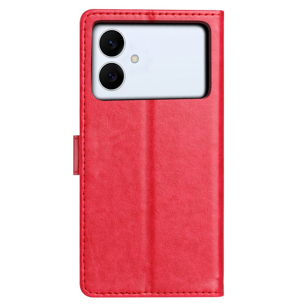 For-Samsung-Galaxy-S26-Edge-Leather-Case-Wallet-Stand-Phone-Cover-with-Handy-Strap-Rose