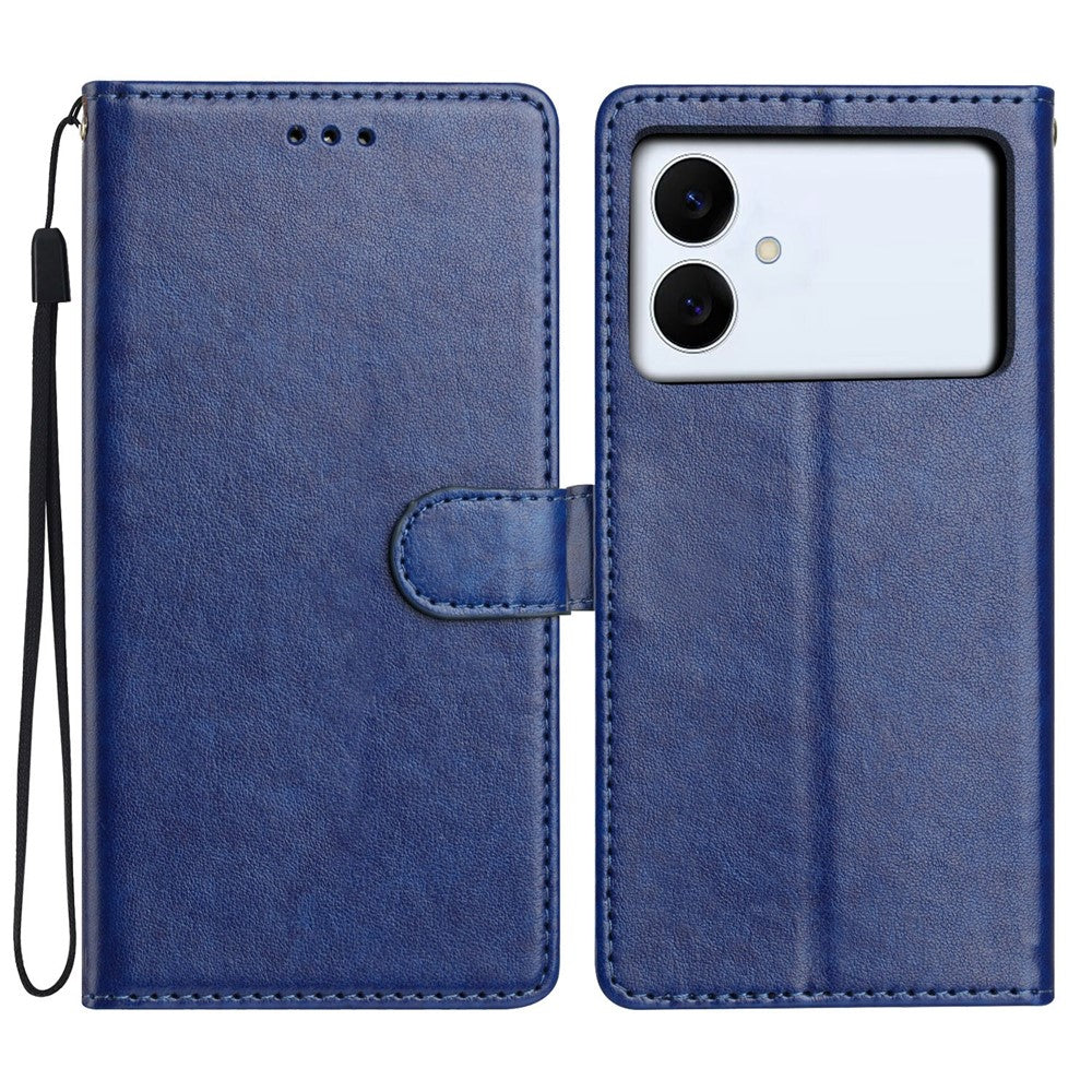 For-Samsung-Galaxy-S26-Edge-Leather-Case-Wallet-Stand-Phone-Cover-with-Handy-Strap-Blue