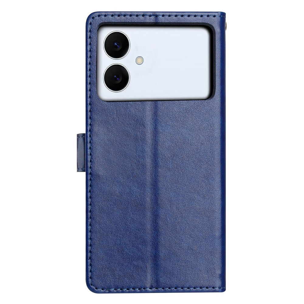 For-Samsung-Galaxy-S26-Edge-Leather-Case-Wallet-Stand-Phone-Cover-with-Handy-Strap-Blue
