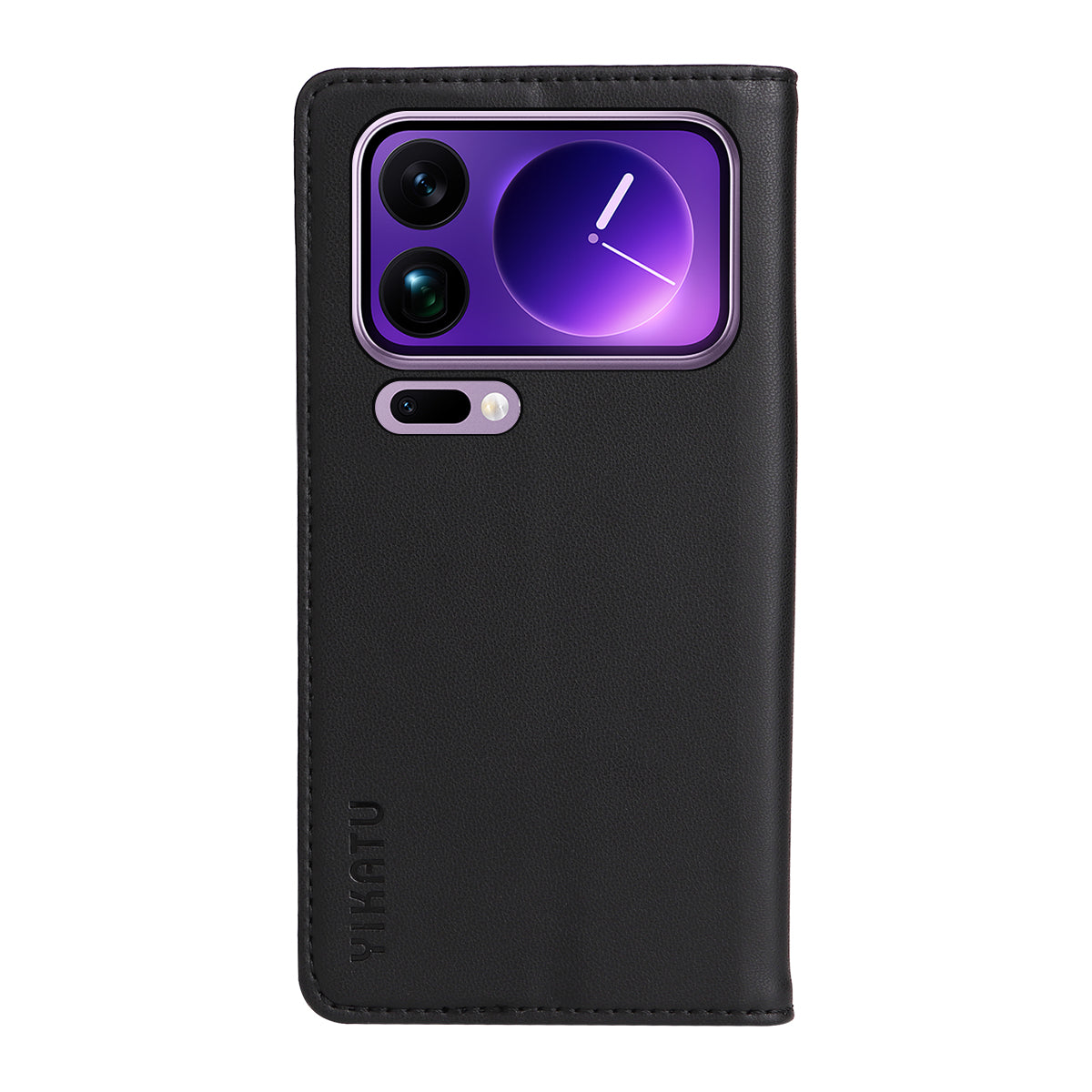 For Xiaomi 17 Pro Max Phone Cases YIKATU Magnetic Closure PU Leather Mobile Cover - Black