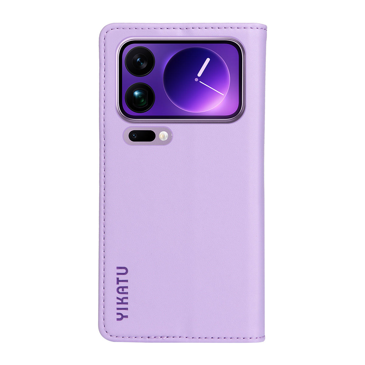For Xiaomi 17 Pro Max Phone Cases YIKATU Magnetic Closure PU Leather Mobile Cover -  Light Purple