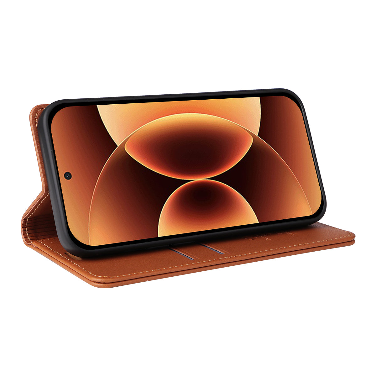 For Xiaomi 17 Pro Max Phone Cases YIKATU Magnetic Closure PU Leather Mobile Cover - Brown
