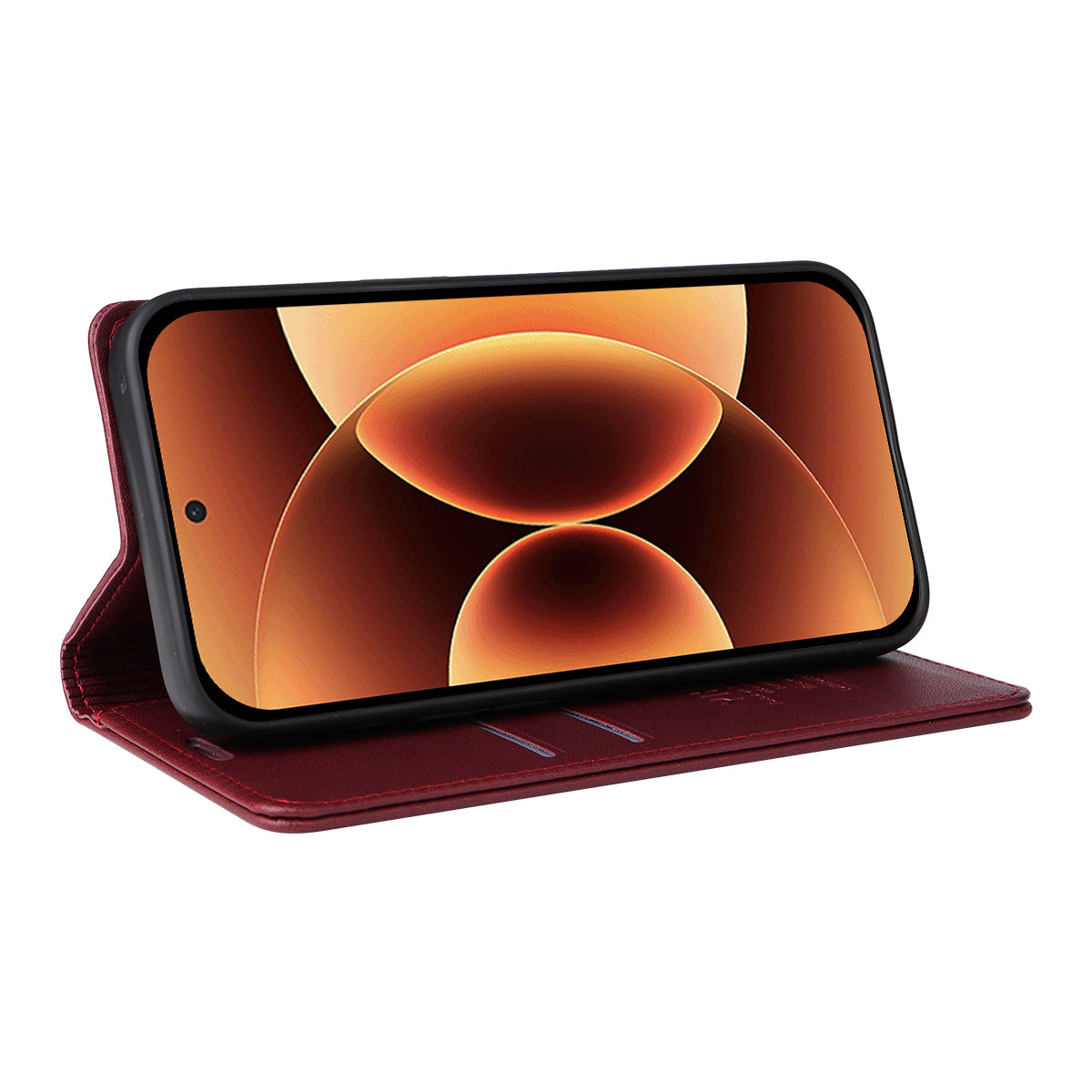For Xiaomi 17 Pro Max Phone Cases YIKATU Magnetic Closure PU Leather Mobile Cover - Wine Red