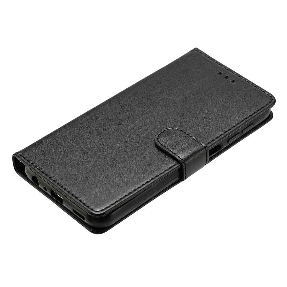 For Xiaomi 17 Pro Leather Case Wallet Stand Phone Cover with Handy Strap - Black