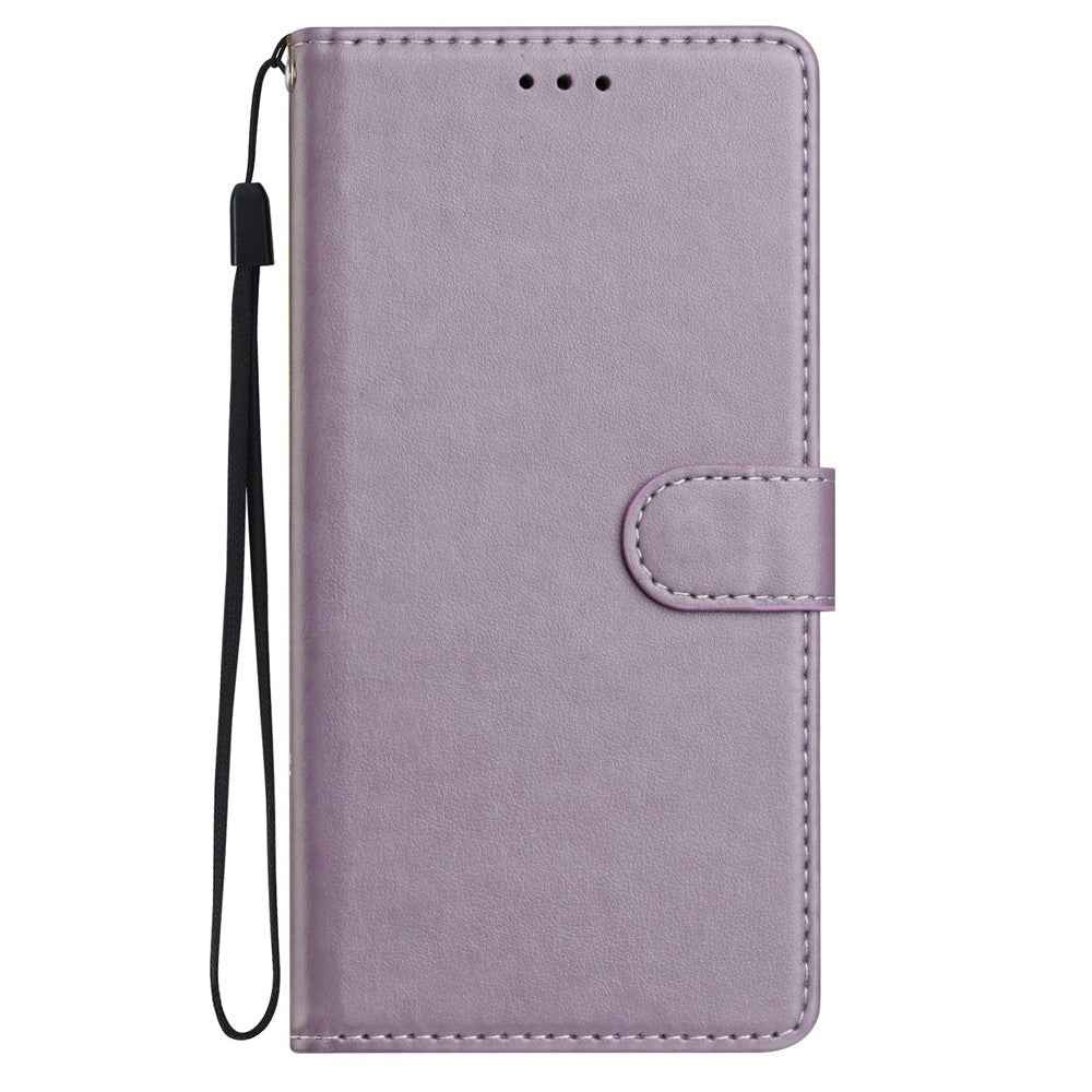 For Xiaomi 17 Pro Leather Case Wallet Stand Phone Cover with Handy Strap - Purple