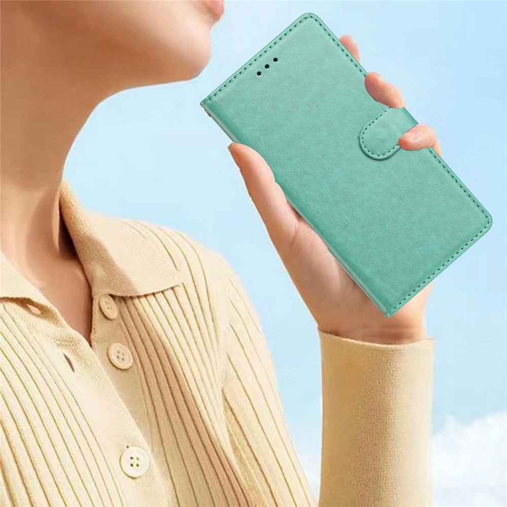 For Xiaomi 17 Pro Leather Case Wallet Stand Phone Cover with Handy Strap - Green