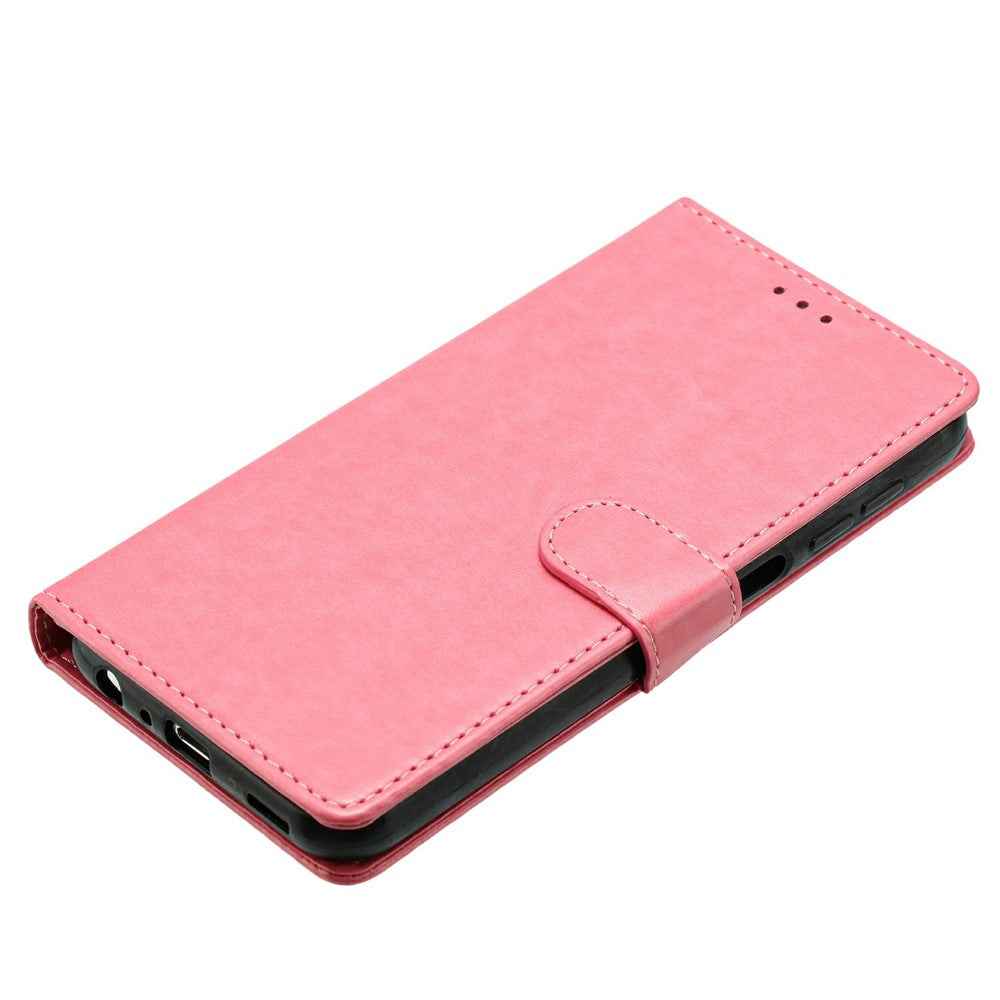 For Xiaomi 17 Pro Leather Case Wallet Stand Phone Cover with Handy Strap - Rose Gold