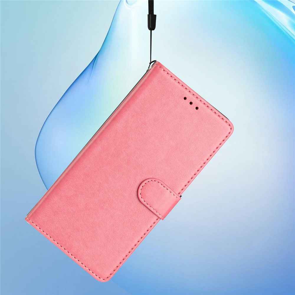For Xiaomi 17 Pro Leather Case Wallet Stand Phone Cover with Handy Strap - Rose Gold
