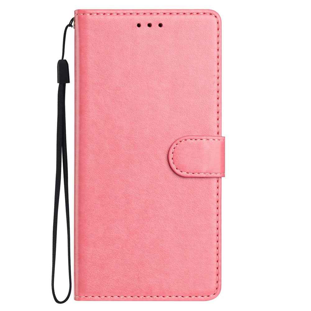 For Xiaomi 17 Pro Leather Case Wallet Stand Phone Cover with Handy Strap - Rose Gold