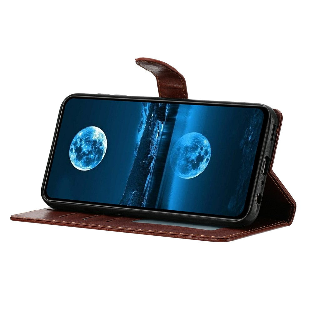 For Xiaomi 17 Pro Max Leather Case Wallet Stand Phone Cover with Handy Strap - Brown