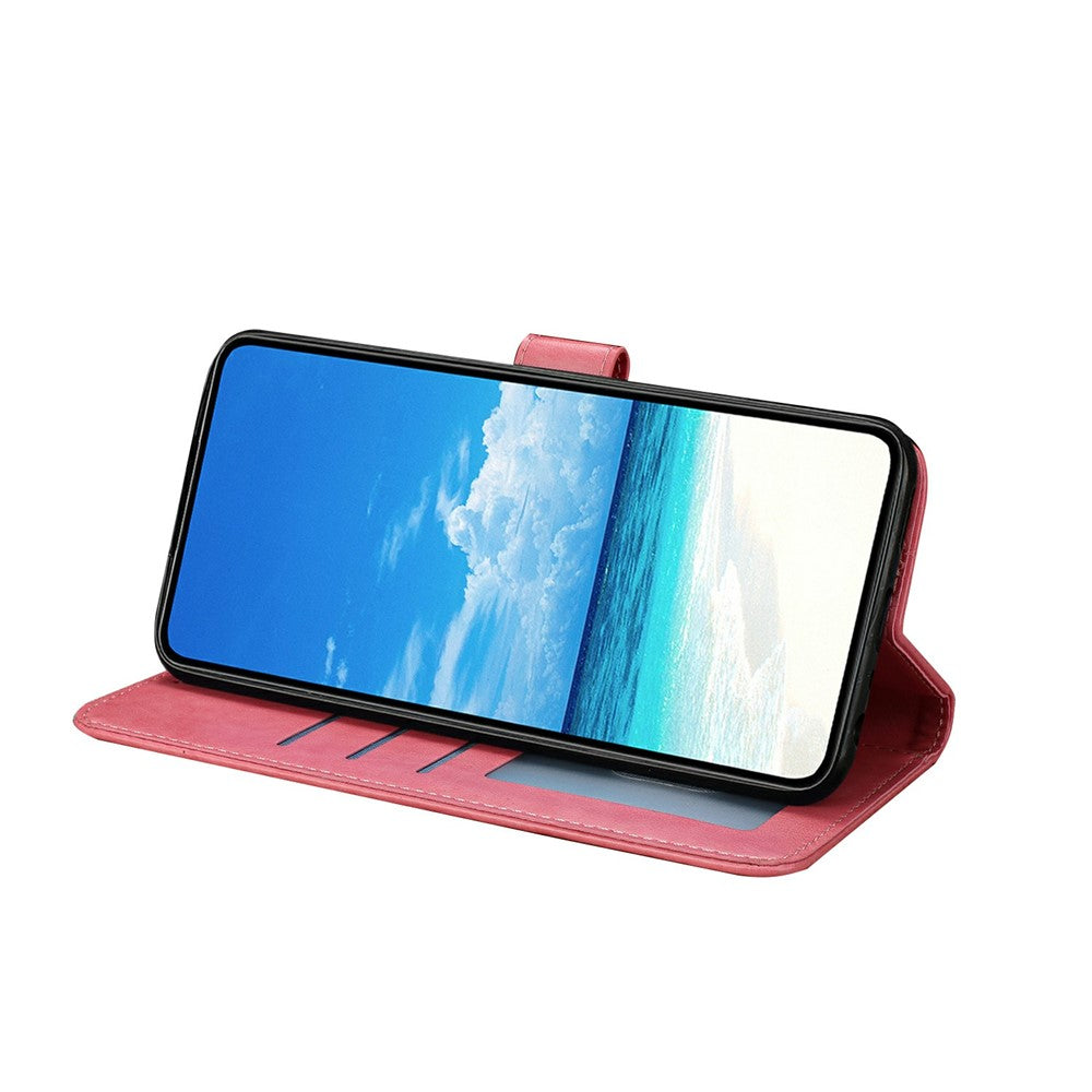 For Xiaomi 17 Pro Max Case Butterfly Imprinted Wallet Stand PU Leather Flip Phone Cover with Strap - Rose