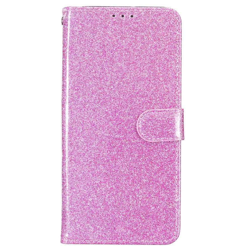 For Xiaomi 17 Pro Wallet Case Glitter Anti-Scratch Leather Stand Phone Cover with Strap - Light Purple