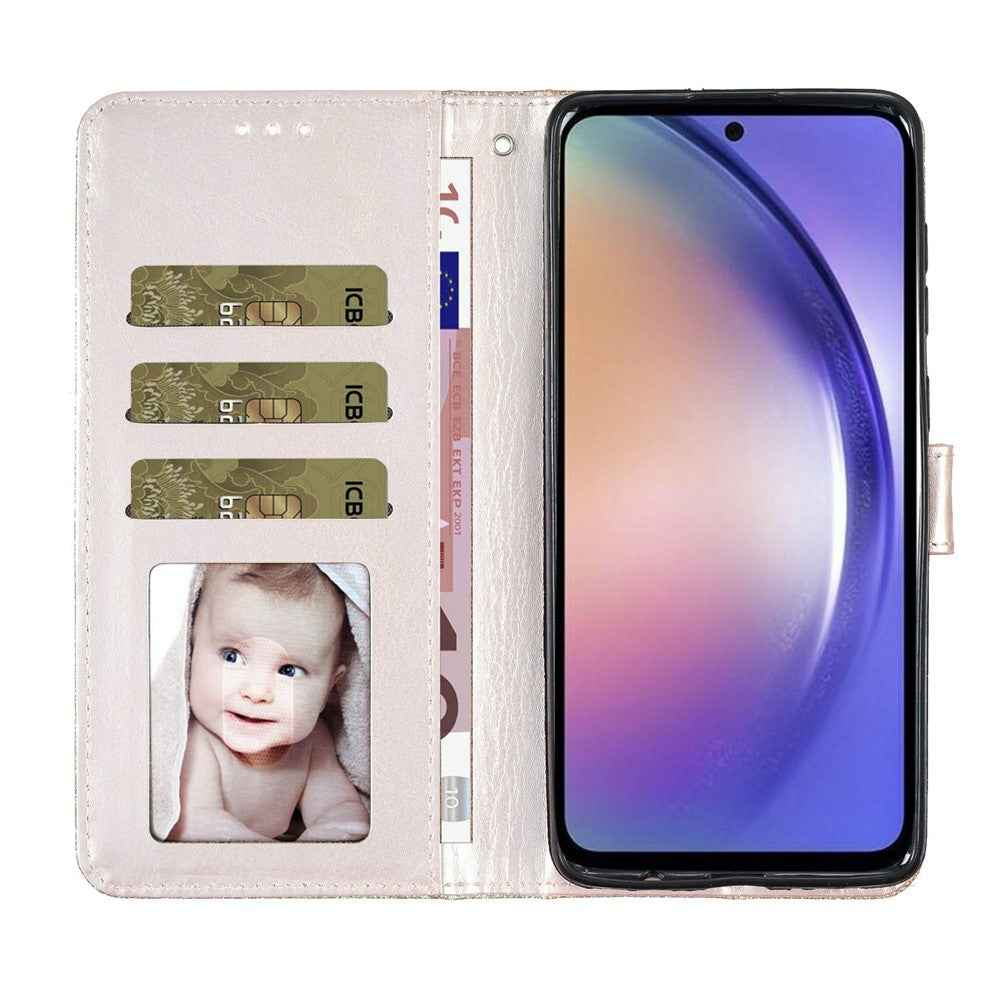 For Xiaomi 17 Pro Wallet Case Glitter Anti-Scratch Leather Stand Phone Cover with Strap - Silver