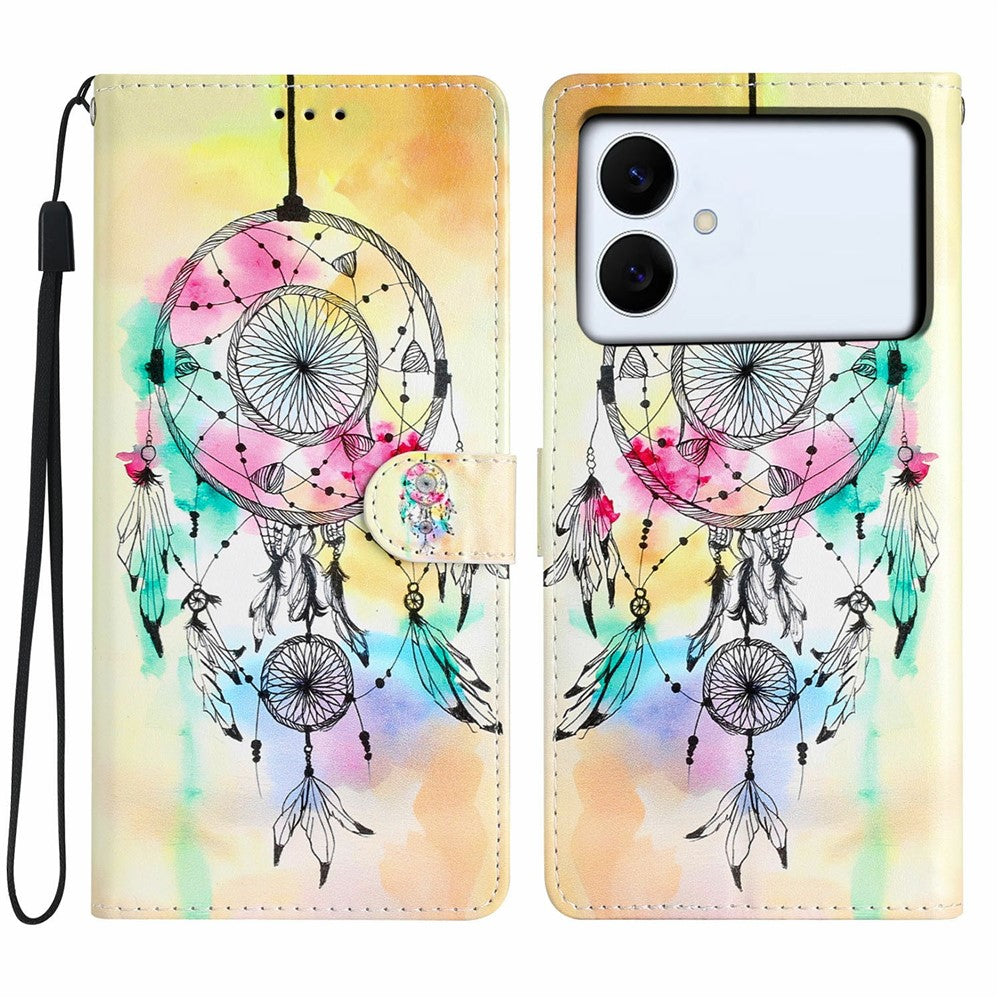 For-Samsung-Galaxy-S26-Edge-Wallet-Case-PU-Leather-Pattern-Printing-Stand-Phone-Cover-with-Strap-Wind-Chime