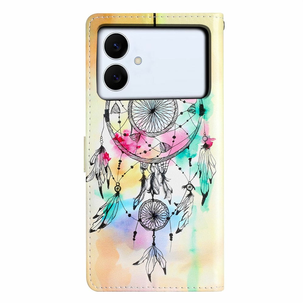 For-Samsung-Galaxy-S26-Edge-Wallet-Case-PU-Leather-Pattern-Printing-Stand-Phone-Cover-with-Strap-Wind-Chime