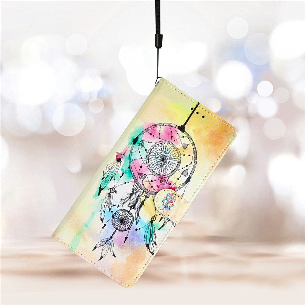 For Xiaomi 17 Pro Max Wallet Case PU Leather Pattern Printing Stand Phone Cover with Strap - Wind Chime