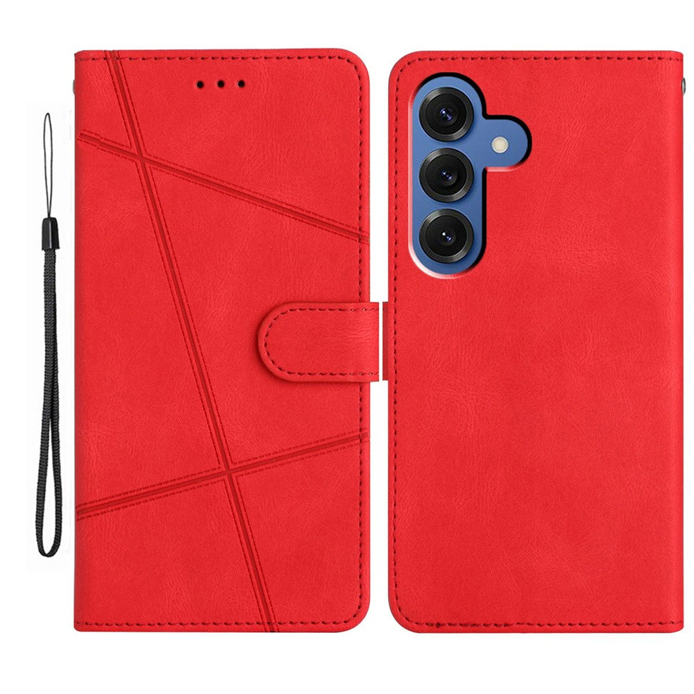 For-Samsung-Galaxy-S26-/-S26-Pro-Case-Crazy-Horse-Texture-PU-Leather-Wallet-Stand-Phone-Cover-Red