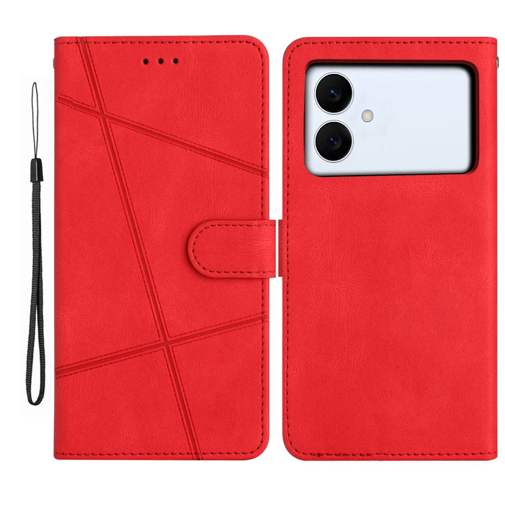 For-Samsung-Galaxy-S26-Edge-Case-Crazy-Horse-Texture-PU-Leather-Wallet-Stand-Phone-Cover-Red