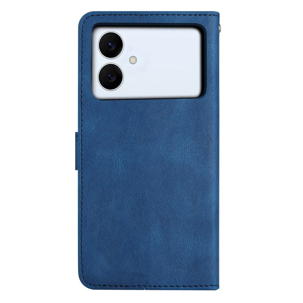 For-Samsung-Galaxy-S26-Edge-Case-Crazy-Horse-Texture-PU-Leather-Wallet-Stand-Phone-Cover-Blue