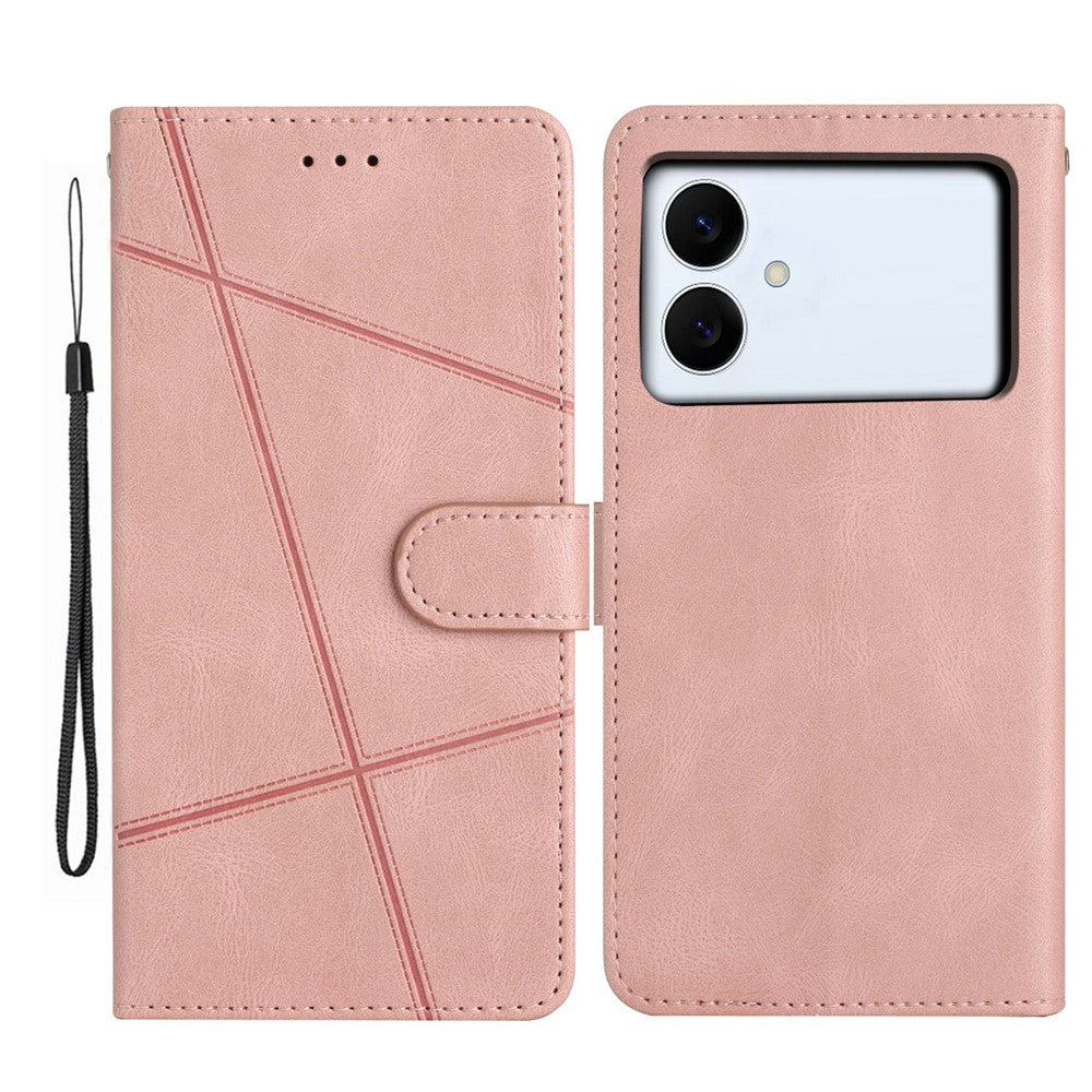 For-Samsung-Galaxy-S26-Edge-Case-Crazy-Horse-Texture-PU-Leather-Wallet-Stand-Phone-Cover-Rose-Gold