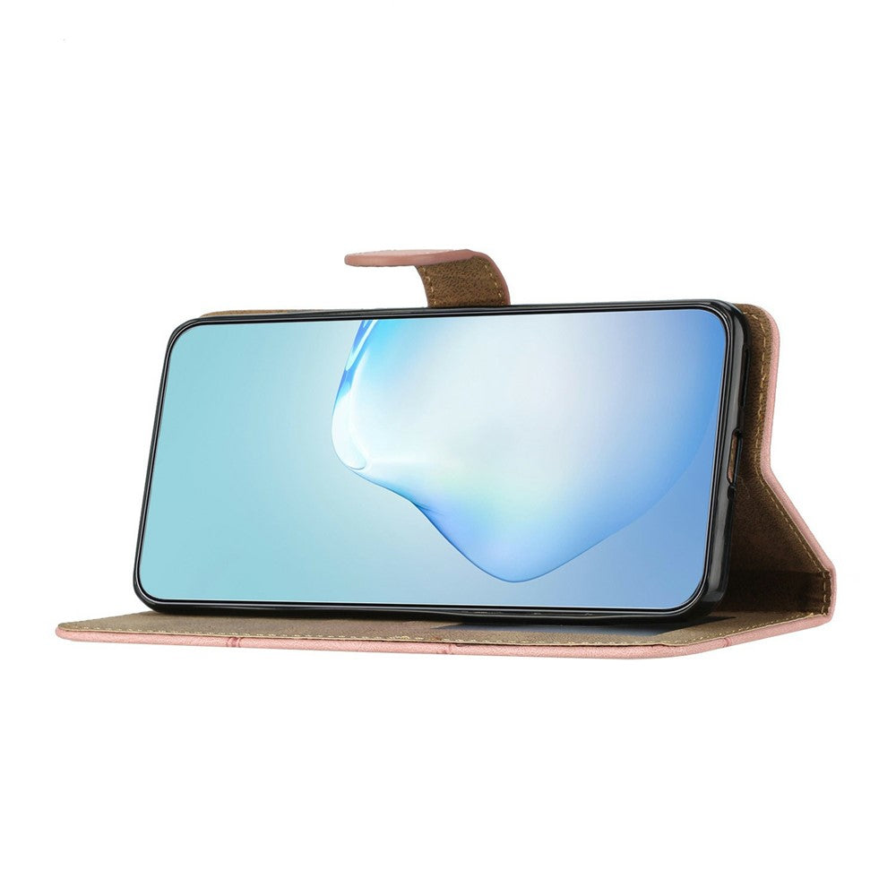 For-Samsung-Galaxy-S26-Edge-Case-Crazy-Horse-Texture-PU-Leather-Wallet-Stand-Phone-Cover-Rose-Gold