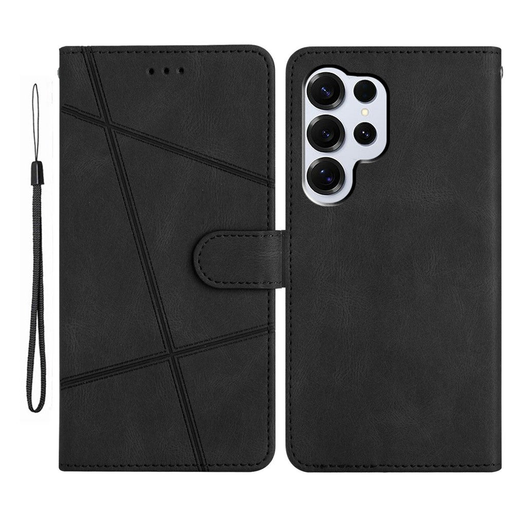 For-Samsung-Galaxy-S26-Ultra-Case-Crazy-Horse-Texture-PU-Leather-Wallet-Stand-Phone-Cover-Black