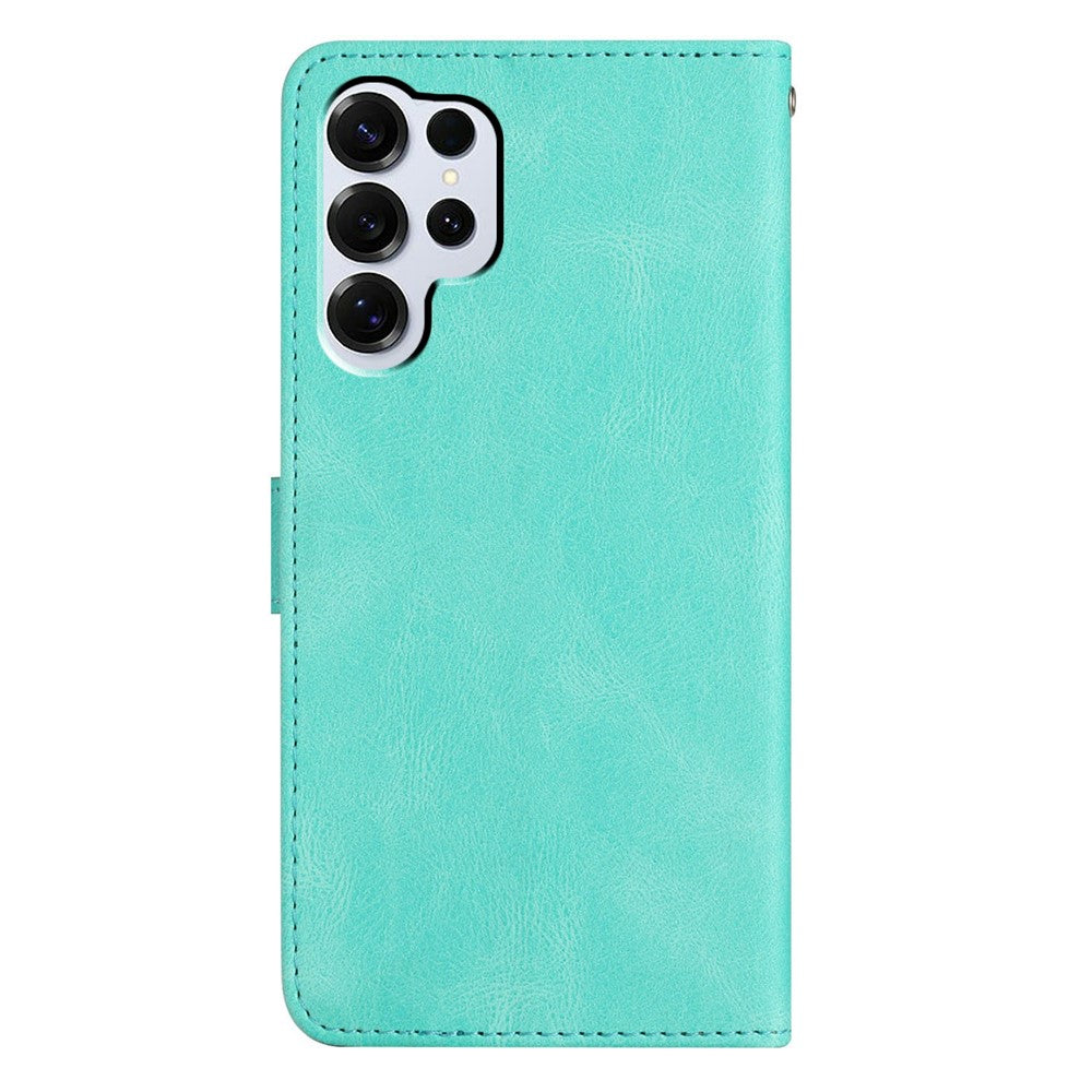 For-Samsung-Galaxy-S26-Ultra-Case-Crazy-Horse-Texture-PU-Leather-Wallet-Stand-Phone-Cover-Green