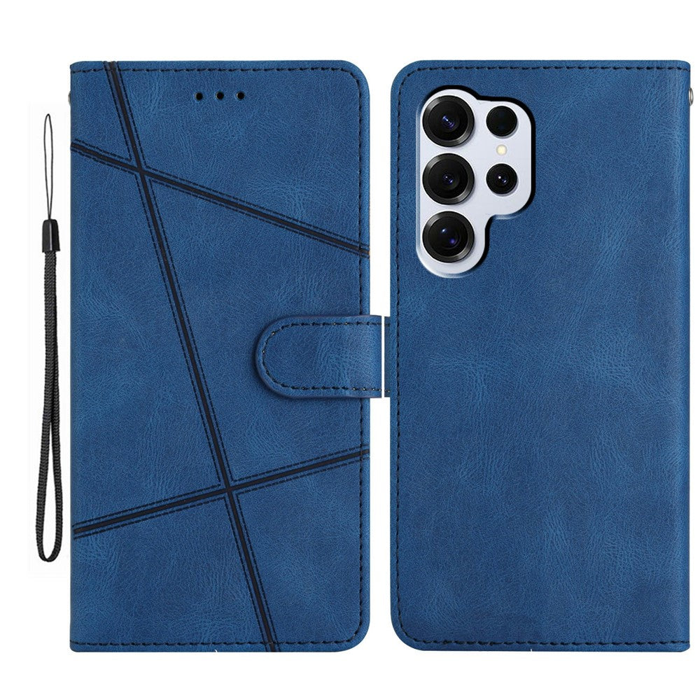 For-Samsung-Galaxy-S26-Ultra-Case-Crazy-Horse-Texture-PU-Leather-Wallet-Stand-Phone-Cover-Blue