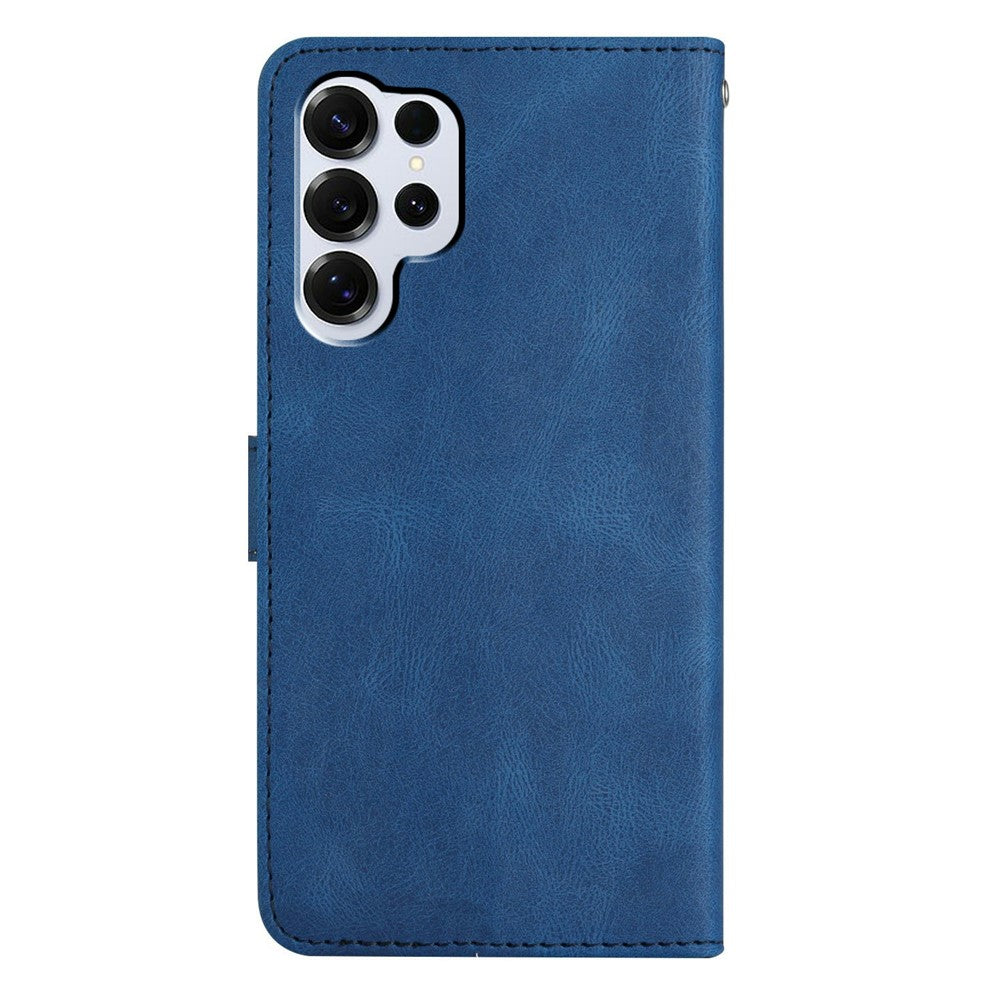 For-Samsung-Galaxy-S26-Ultra-Case-Crazy-Horse-Texture-PU-Leather-Wallet-Stand-Phone-Cover-Blue
