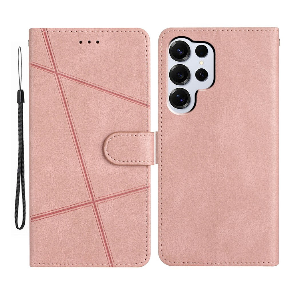 For-Samsung-Galaxy-S26-Ultra-Case-Crazy-Horse-Texture-PU-Leather-Wallet-Stand-Phone-Cover-Rose-Gold