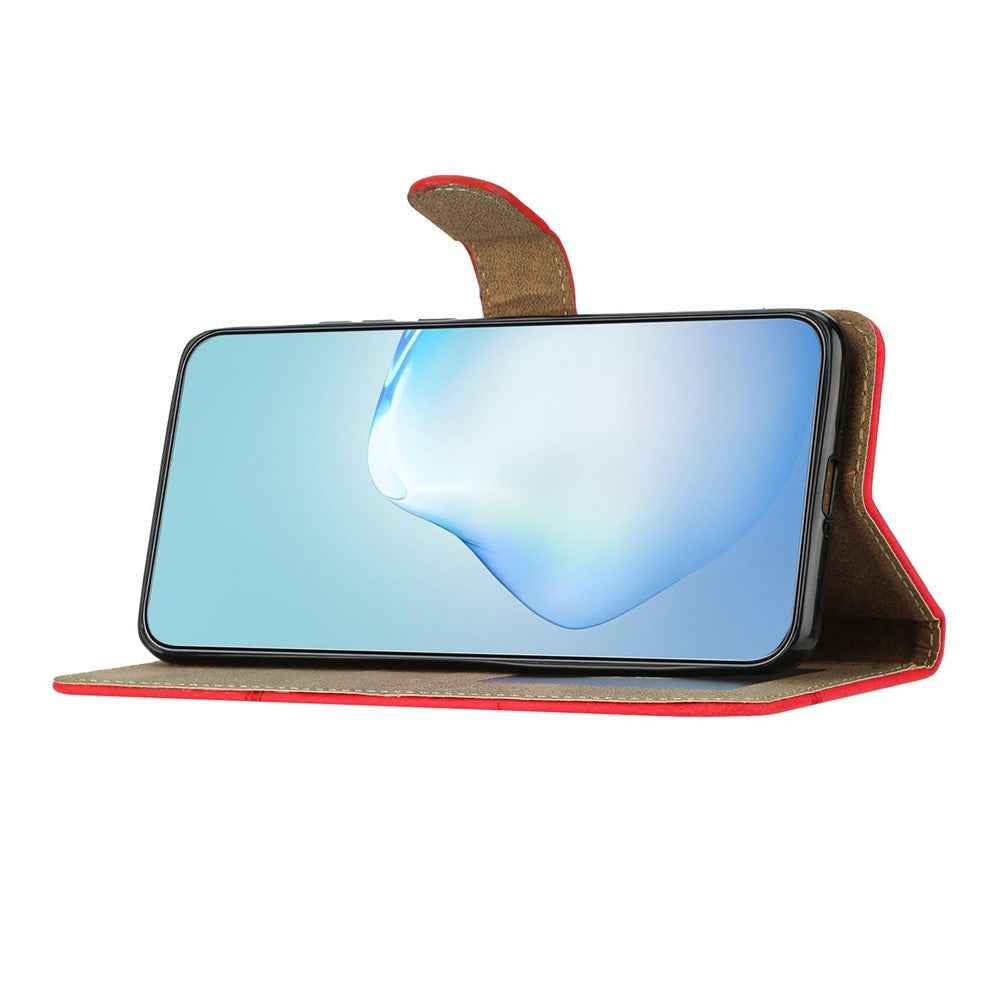 For Xiaomi 17 Pro Case Crazy Horse Texture PU Leather Wallet Stand Phone Cover - Red