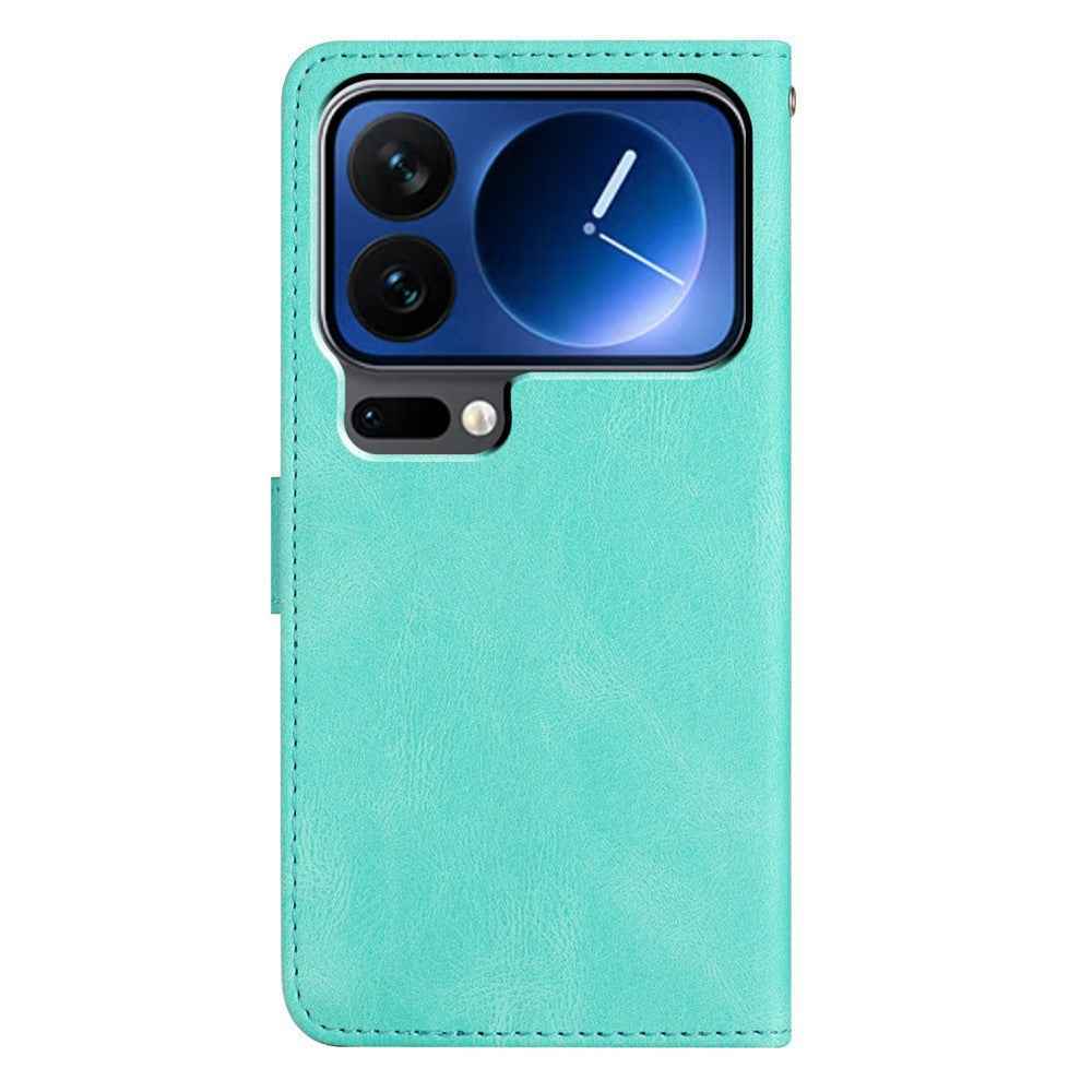 For Xiaomi 17 Pro Case Crazy Horse Texture PU Leather Wallet Stand Phone Cover - Green