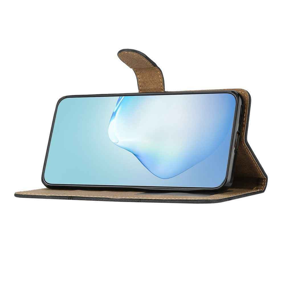 For Xiaomi 17 Pro Case Crazy Horse Texture PU Leather Wallet Stand Phone Cover - Blue