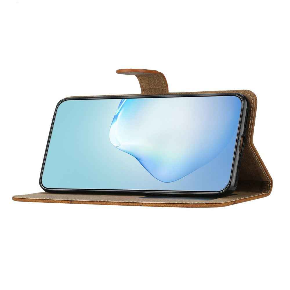 For Xiaomi 17 Pro Case Crazy Horse Texture PU Leather Wallet Stand Phone Cover - Brown