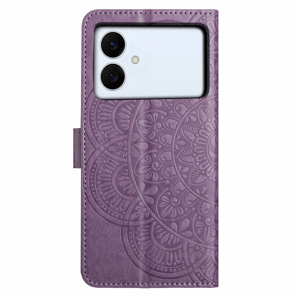 For-Samsung-Galaxy-S26-Edge-Leather-Case-with-Card-Slots-Mandala-Pattern-Phone-Cover-Stand-Purple
