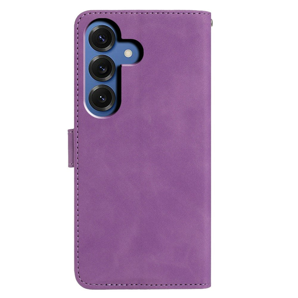 For-Samsung-Galaxy-S26-/-S26-Pro-Case-Butterfly-Flower-Imprinted-PU-Leather-Wallet-Stand-Phone-Cover-Purple