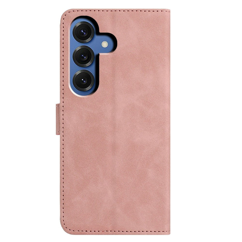 For-Samsung-Galaxy-S26-/-S26-Pro-Case-Butterfly-Flower-Imprinted-PU-Leather-Wallet-Stand-Phone-Cover-Rose-Gold
