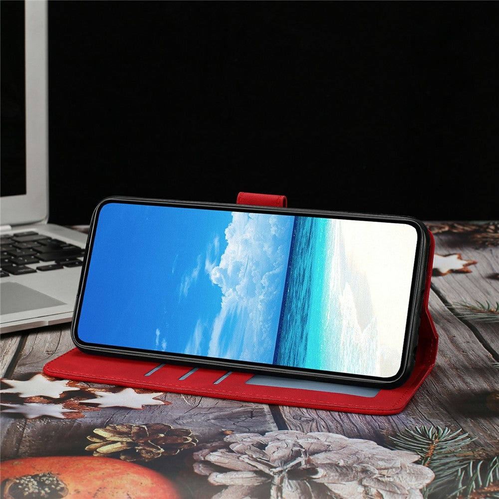 For-Samsung-Galaxy-S26-Edge-Case-Butterfly-Flower-Imprinted-PU-Leather-Wallet-Stand-Phone-Cover-Red